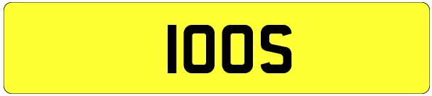 100S number plate
